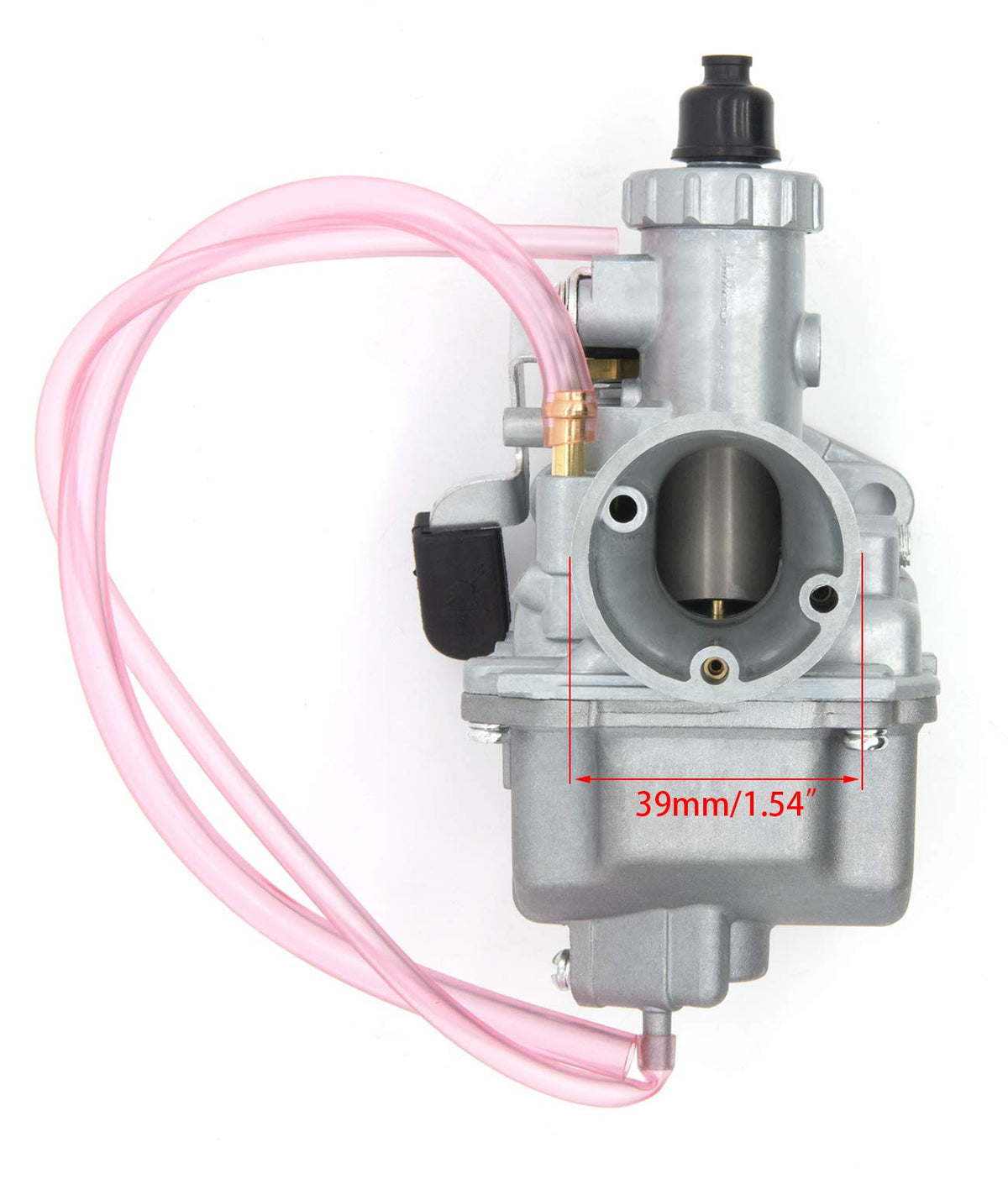 LEIMO KPARTS VM22 backside detail with choke and fuel nipple, aids easier installation