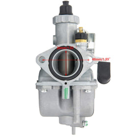 LEIMO KPARTS VM22 float bowl closeup revealing gasket and drain, simplifies maintenance