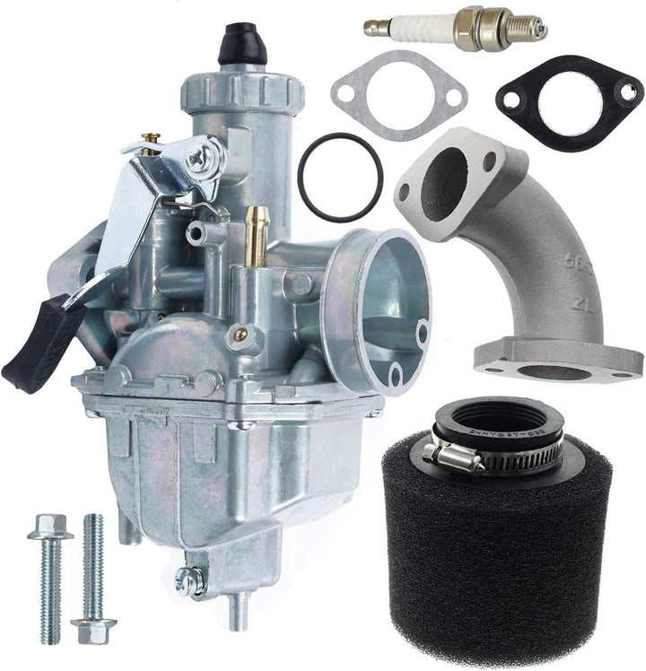 LEIMO KPARTS VM22 front view showing intake and throttle body, improves airflow control