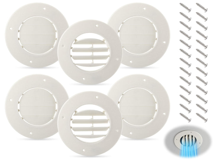 Leinuosen beige vent cover front view showing clean fit and aesthetic benefit