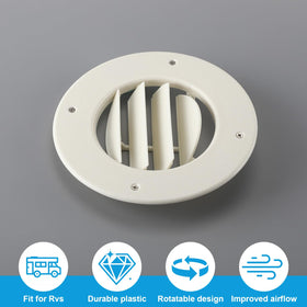 Leinuosen vent installed in RV ceiling demonstrating neat airflow upgrade