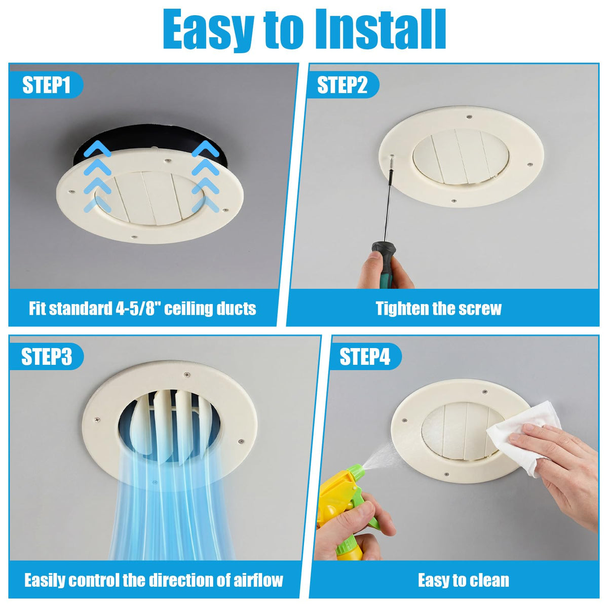 Leinuosen included screws and hardware displayed for easy installation