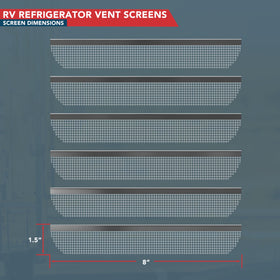 Leisure Coachworks vent with cutout overlay showing required dimensions for installation