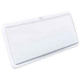 Leisure LED front view showing fixture and clean natural-white illumination benefit