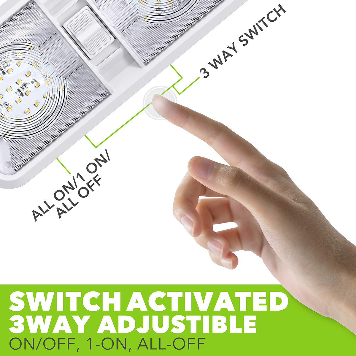 Leisure LED mounted in RV interior showing improved task lighting benefit
