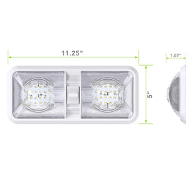 Leisure LED side profile highlighting low-profile housing and space-saving benefit