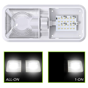 Leisure LED size comparison next to ruler showing compact dimensions benefit