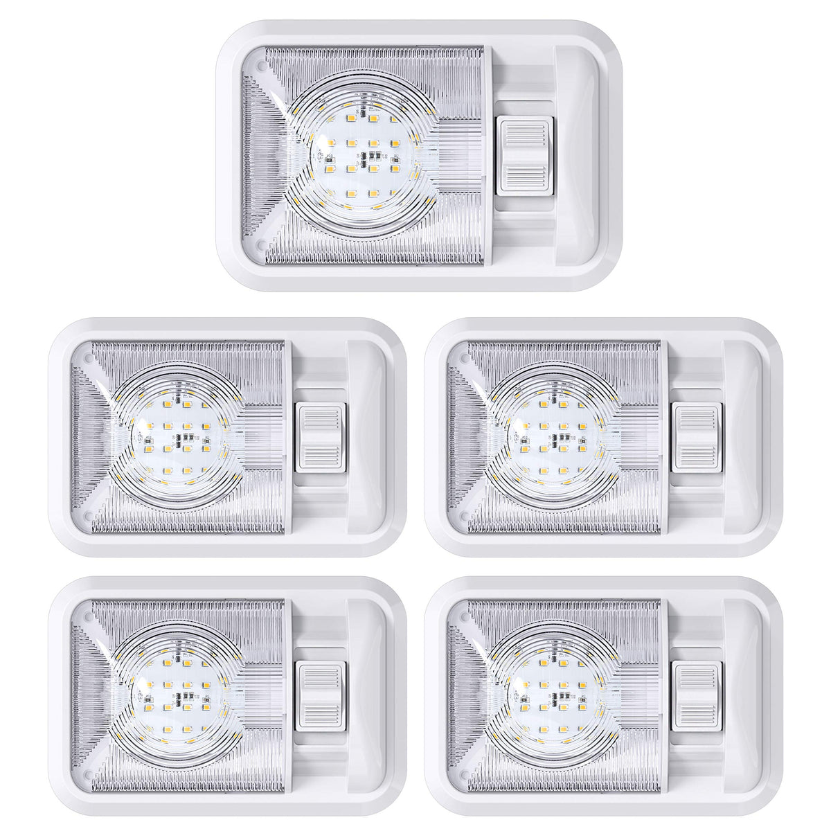 Leisure LED front view of dome showing compact design and bright benefit