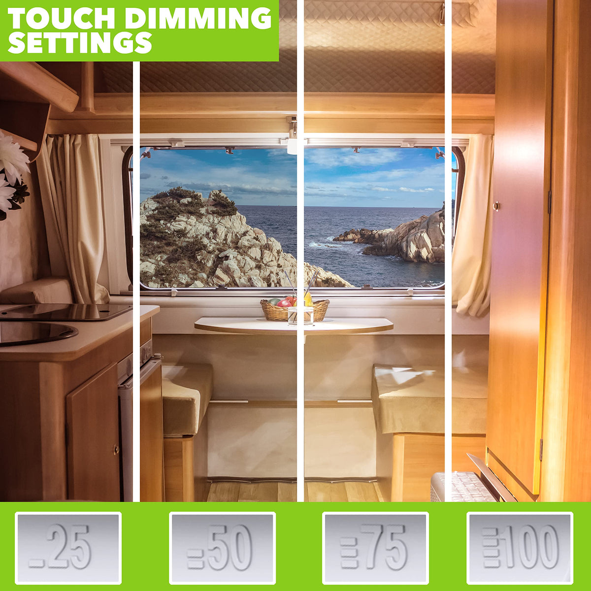 Leisure LED mounted in RV interior showing practical onboard lighting benefit