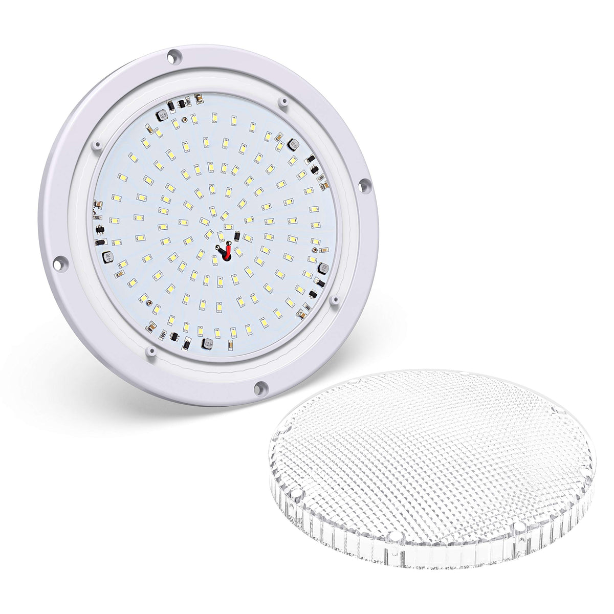 Leisure LED side profile mounted on RV exterior demonstrating low-profile fit and reduced drag