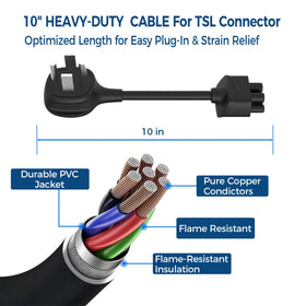 Leisure Stay side profile illustrating 10 inch length for flexible reach benefit