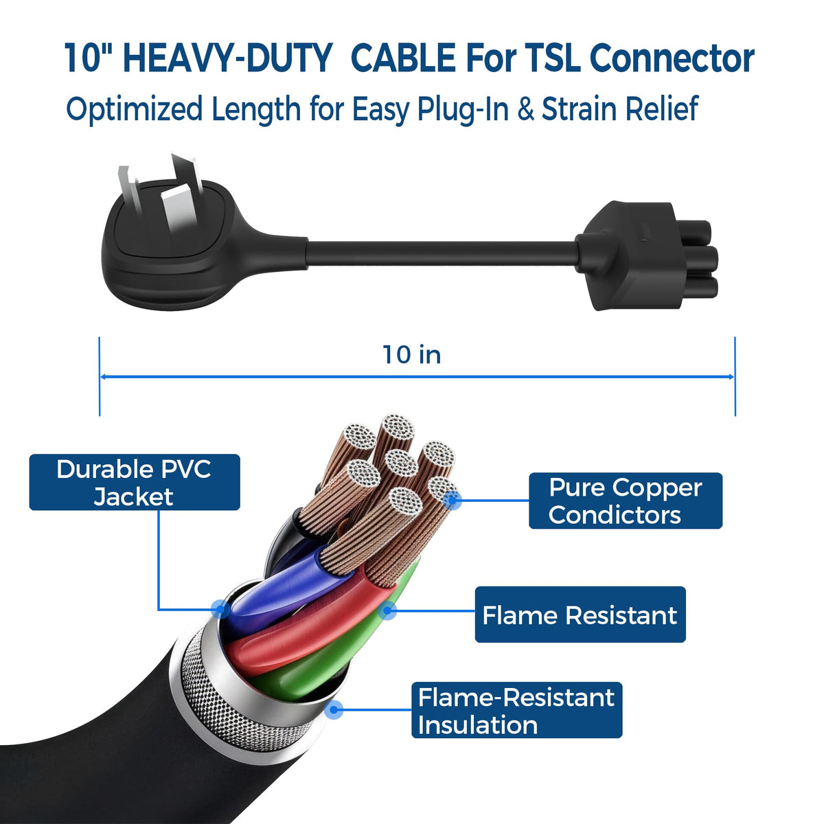 Leisure Stay side profile showing 10‑inch length, provides convenient reach for installations