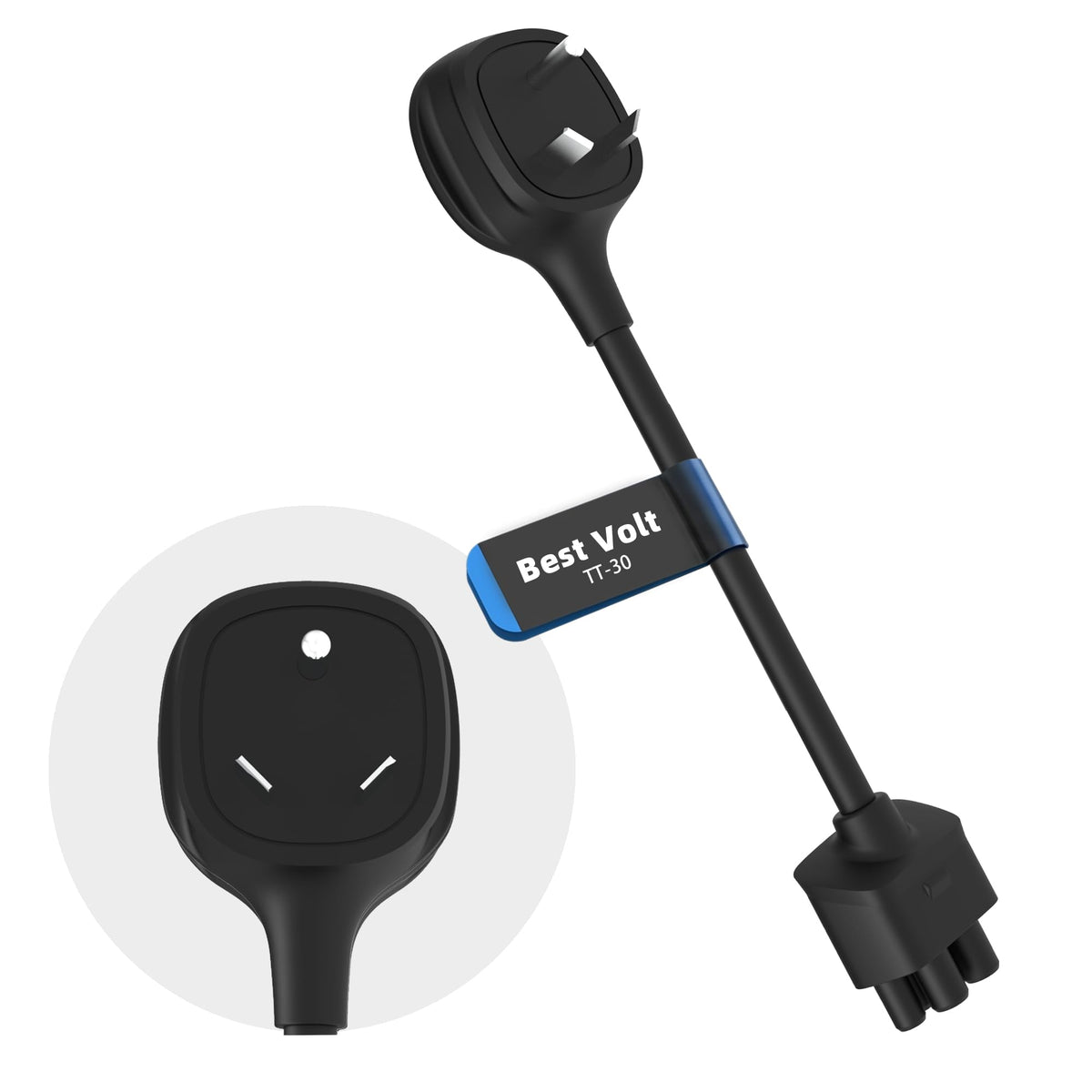 Leisure Stay TT‑30 front view showing adapter shape and plug benefit portability
