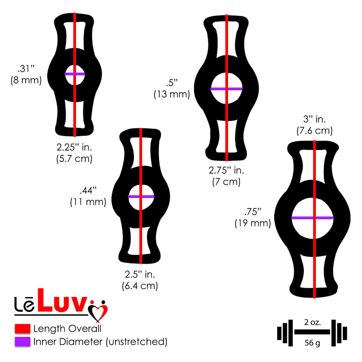 LeLuv Ultima Black size scale comparison showing compact footprint for easy storage