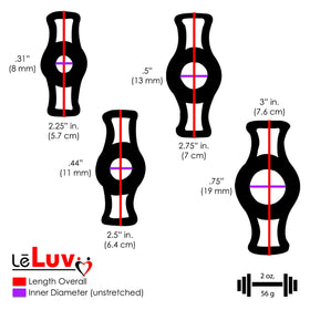 LeLuv Ultima Black size scale comparison showing compact footprint for easy storage