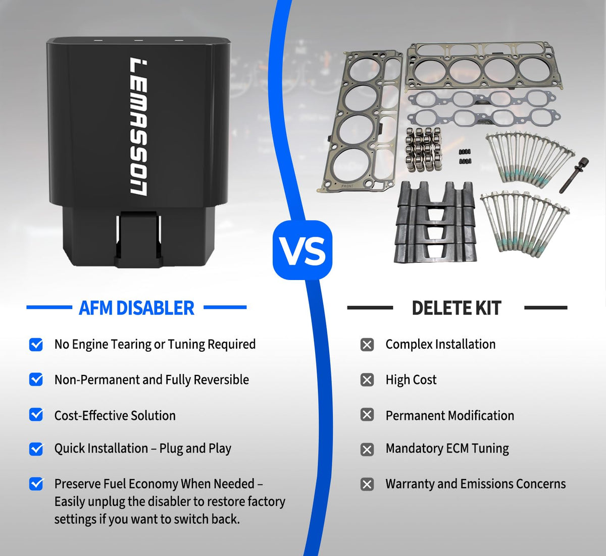 LEMASSON AFM Disabler size comparison on hand showing compact scale and portable convenience