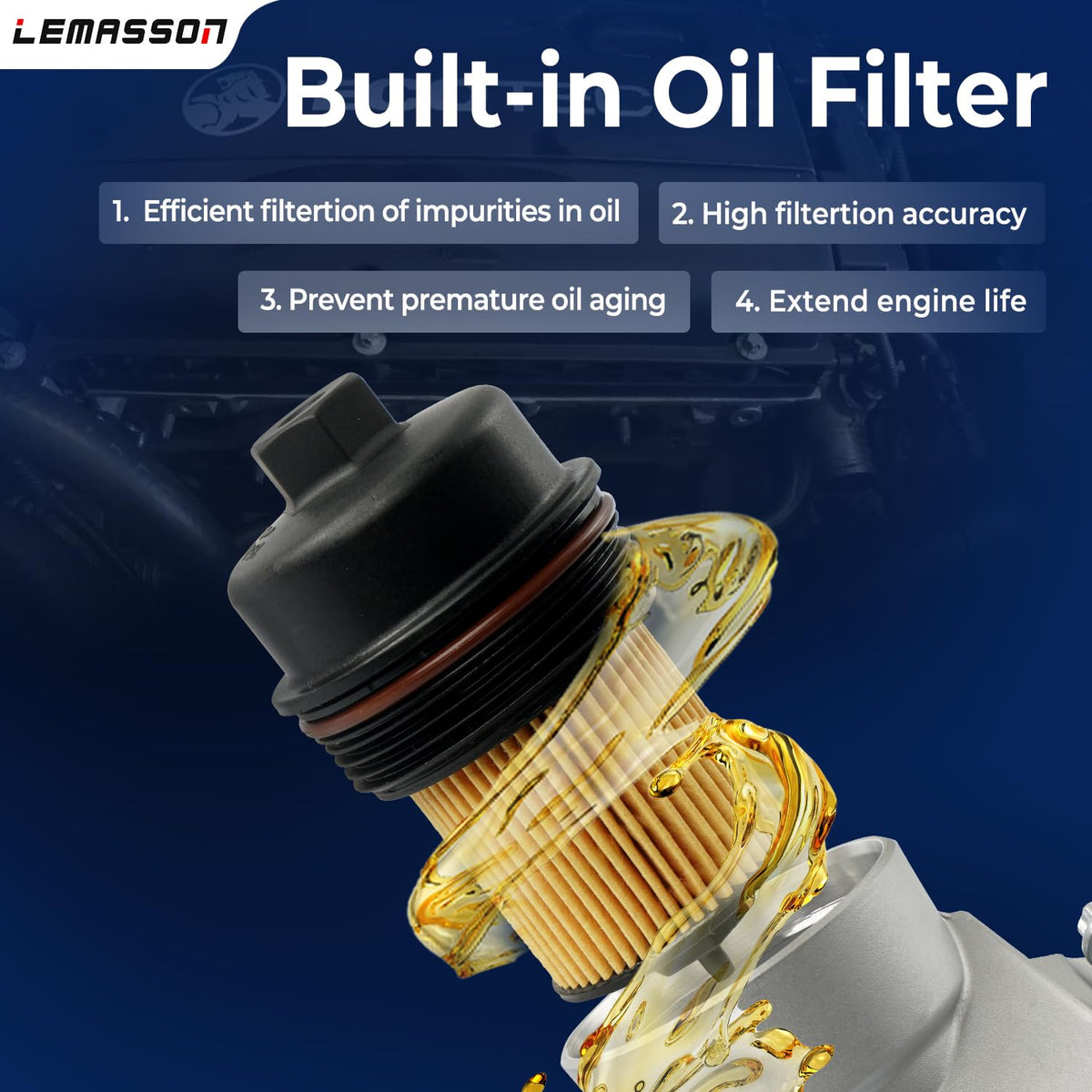 LEMASSON housing installed under hood showing direct-fit replacement benefit
