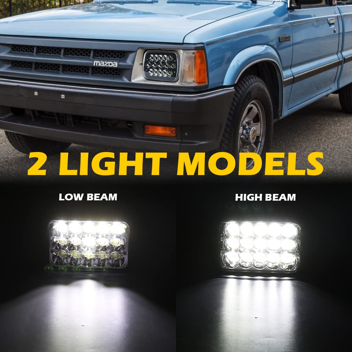 Lemniscate headlight installed in van housing demonstrating direct replacement fitment