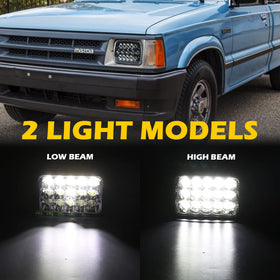 Lemniscate headlight installed in van housing demonstrating direct replacement fitment