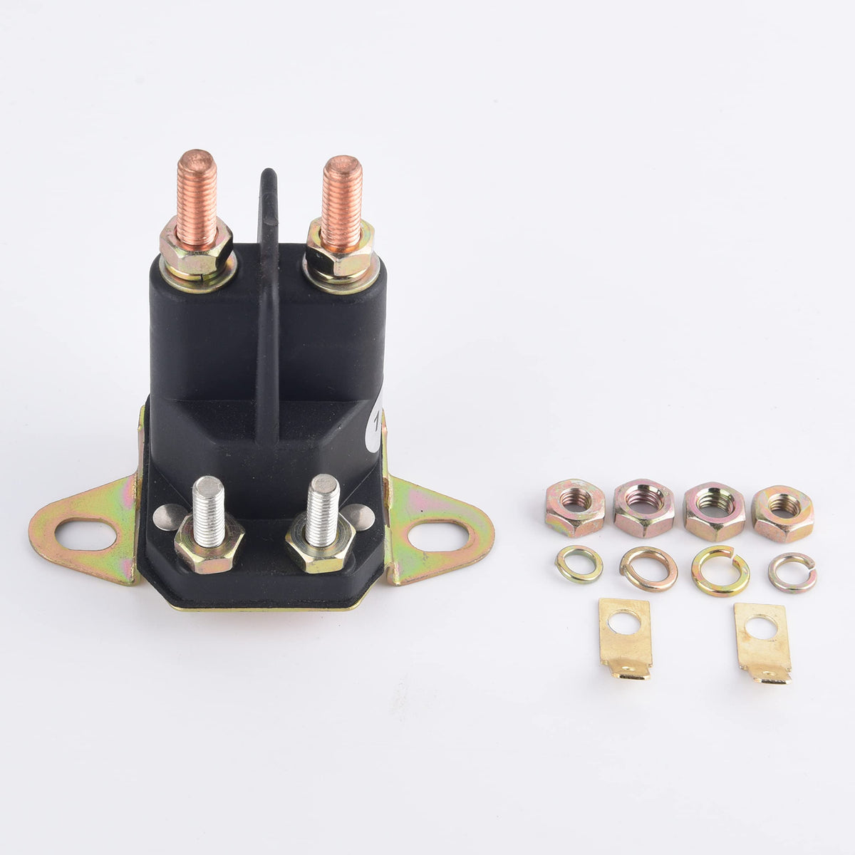 LENMISO front view starter solenoid relay showing terminals and mounting, ensures correct fit
