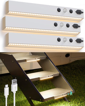 LENOMA front view of three lights showing compact design and easy placement