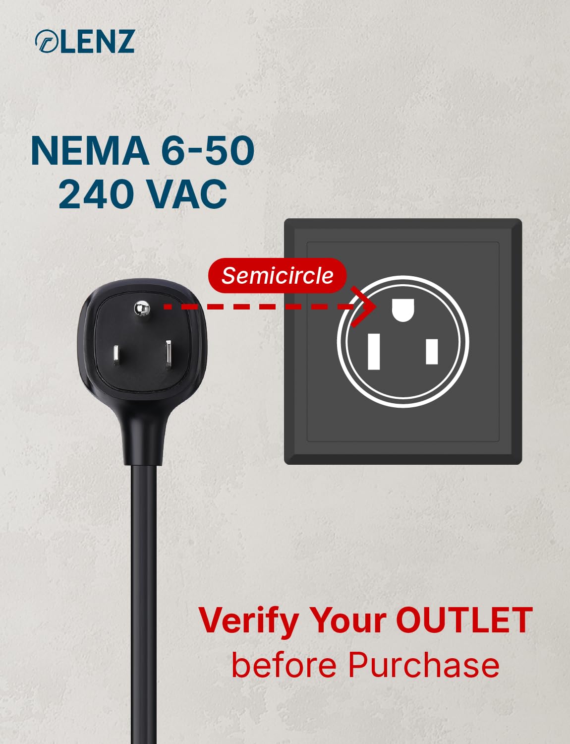 LENZ plug detail highlighting prongs and nickel plating for corrosion resistance benefit