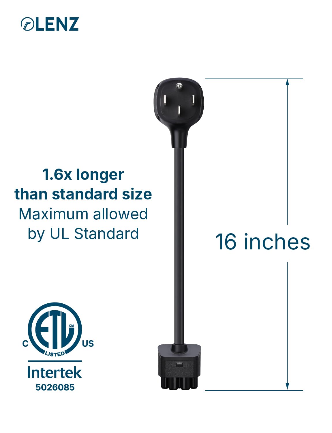 LENZ adapter in lifestyle setting charging a Tesla in a driveway for easy home use