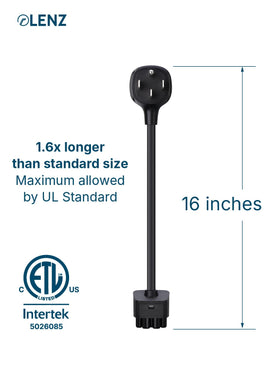 LENZ adapter in lifestyle setting charging a Tesla in a driveway for easy home use