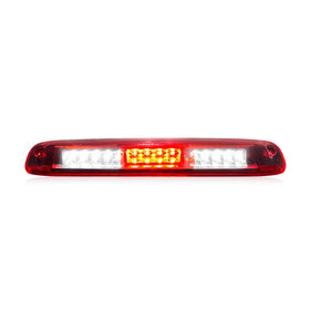 LESAUCE front view with chrome housing and red lens showing bright stop light benefit