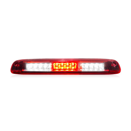 LESAUCE front view with chrome housing and red lens showing bright stop light benefit