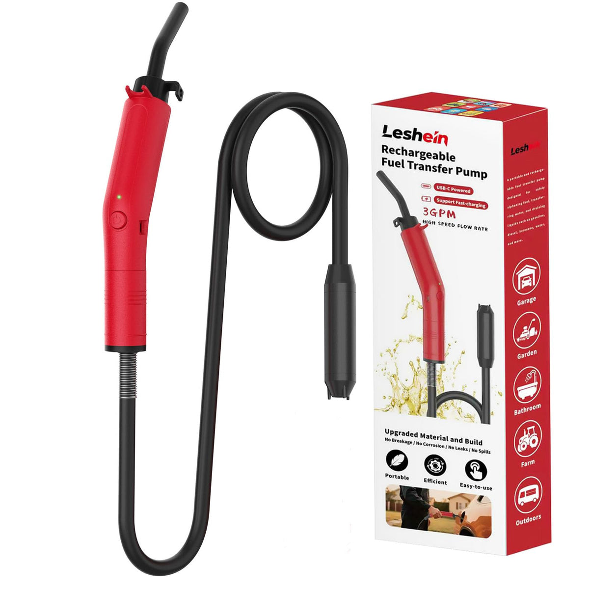 Leshein transferring fuel into a portable generator for fast refueling