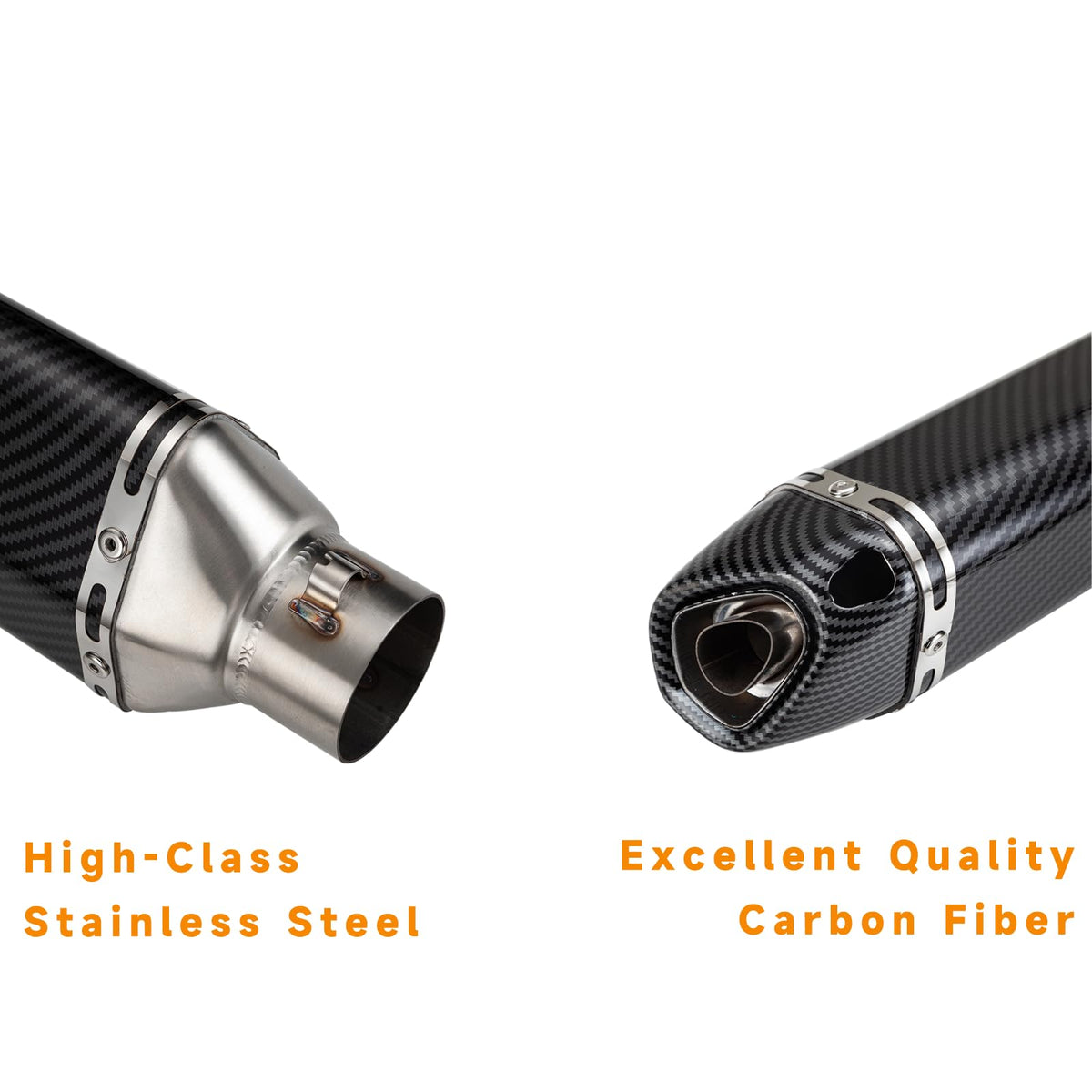 Lesiyou mid pipe installed on Ninja showing direct-fit compatibility and neat appearance