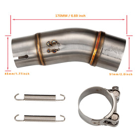 Lesiyou mid pipe springs and flange detail showing secure vibration-resistant attachment