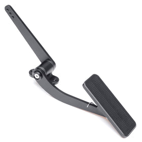 Lesiyou gas pedal front view showing mounting and stylish finish benefit durability