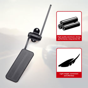 Lesiyou side profile of pedal arm demonstrating slim durable aluminum construction