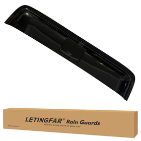 LETINGFAR front view of visor on packaging showing sleek tinted look and benefit