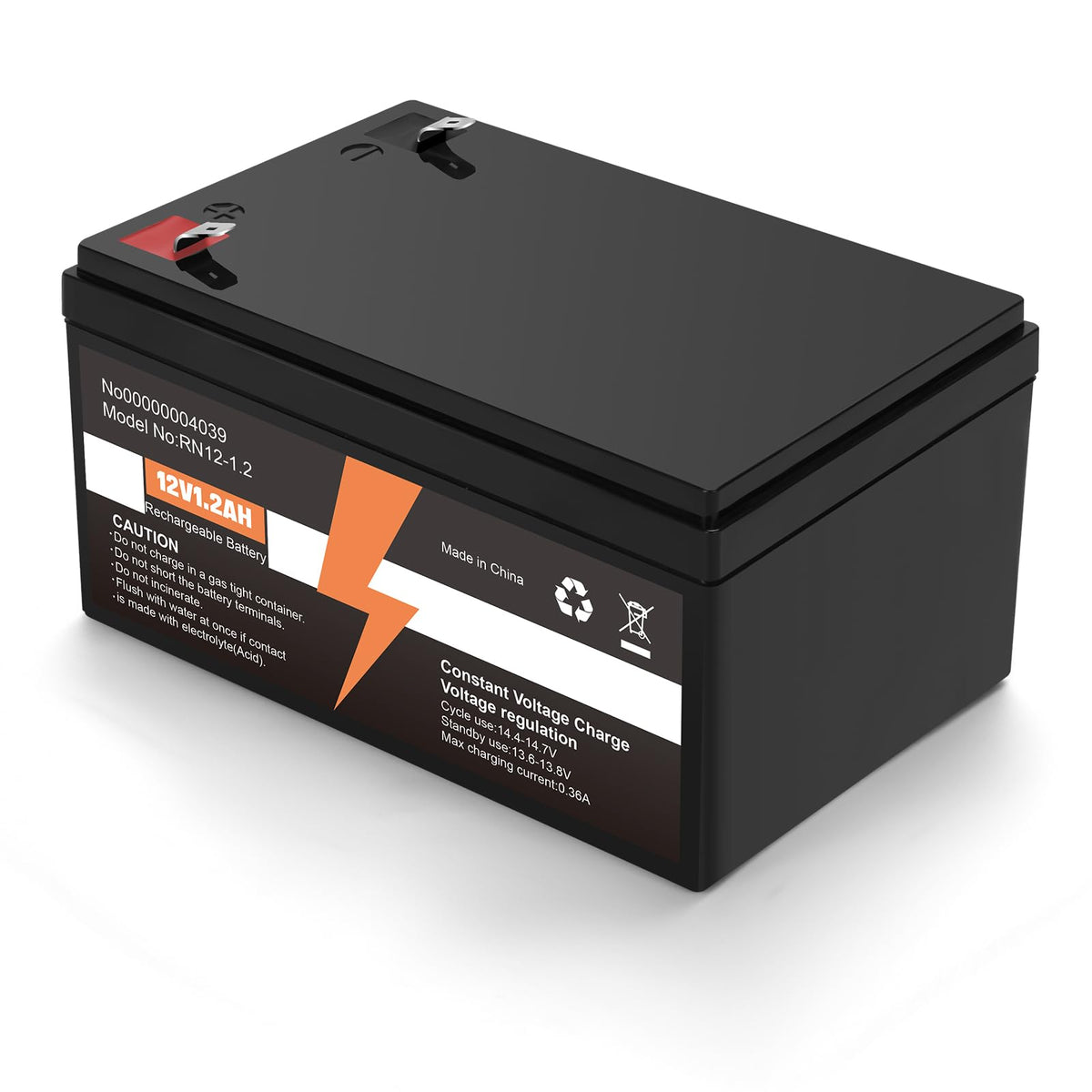 letoom front view of auxiliary battery showing terminals and benefit of exact OE fit