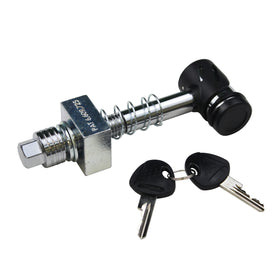 Let's Go Aero hitch pin being pressed into receiver for quick, keyless locking