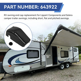 LEWEREST right awning cover side profile demonstrating sleek black design benefit