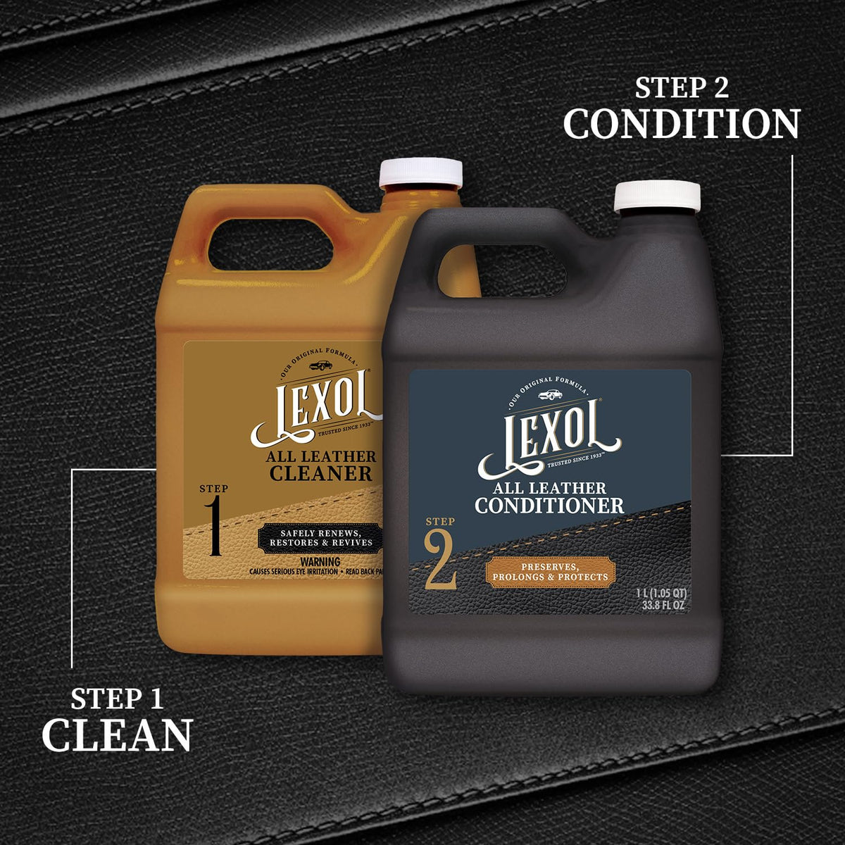 Applying Lexol to a car seat with cloth, restores suppleness benefit