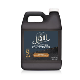 Lexol bottle front view showing label and size, brand reliability benefit