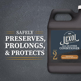 Lexol bottle cap close-up showing dispensing control, precise application benefit