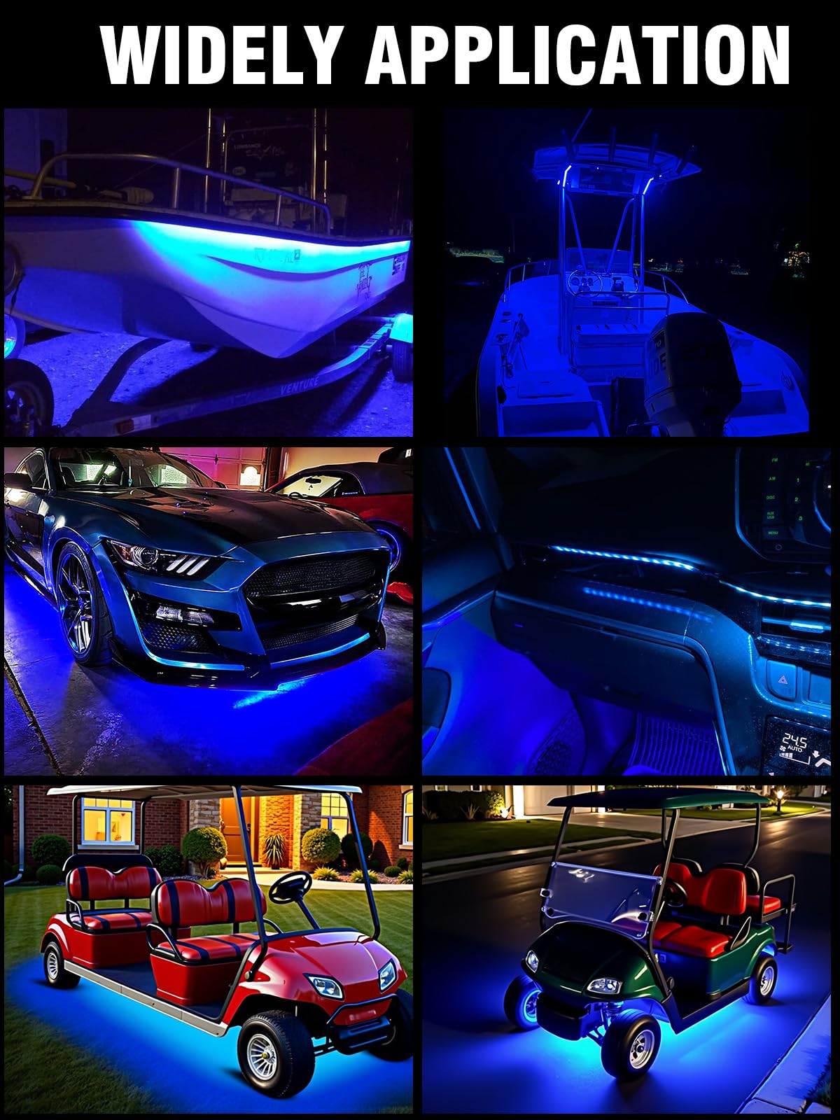 LEYMANRIYA underglow mounted on car bumper for stylish accent lighting