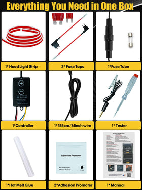 LEYMANRIYA wiring kit with fuse taps and test pencil showing safe, included installation tools