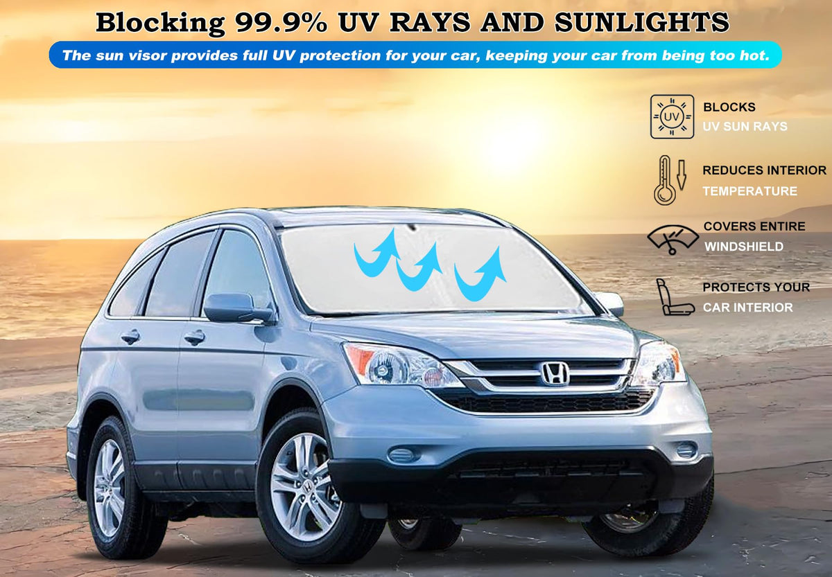 Lezcoan sun shade installed in Honda CRV reducing cabin heat
