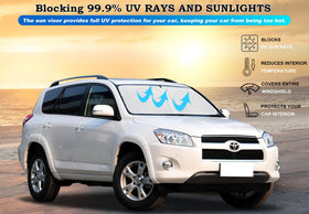 Lezcoan sun shade installed in RAV4 demonstrating snug, no-gaps fit