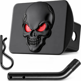 LFPartS skull hitch cover front view showing bold emblem and protection