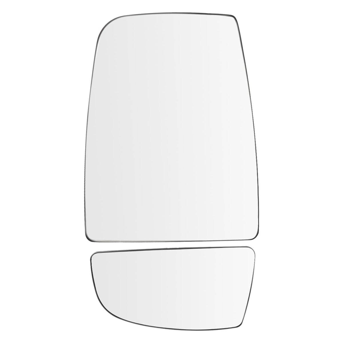 LHCDQSKCW front view of left mirror set showing packaging and fitment benefit
