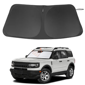 LHFLIVE installed on Bronco Sport windshield showing full coverage and sun protection