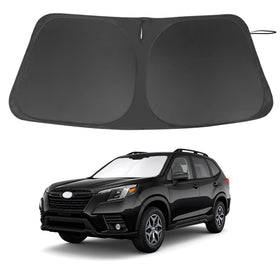 LHFLIVE front view installed on Forester windshield showing full coverage and protection